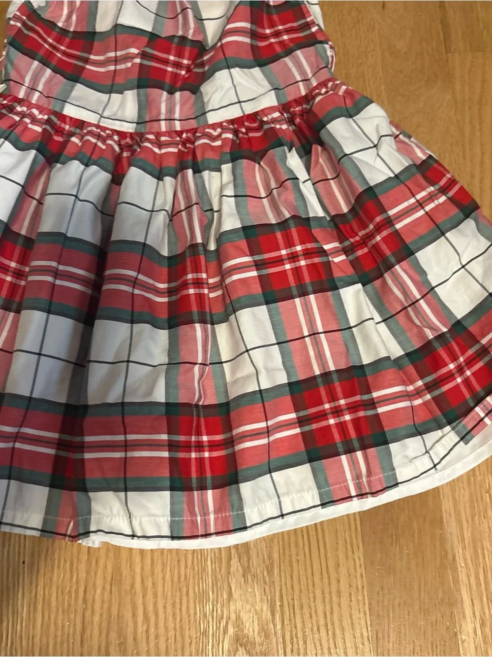 Carter's Red Green White Plaid Cap-Sleeve Twirl Dress 4T Christmas